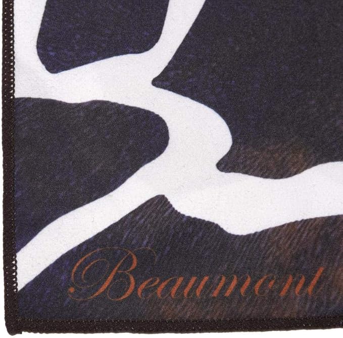 Beaumont Musical Polishing & Cleaning Patterned Giraffe Instruments Trumpet Clarinet Sax Flute Recycled Microfibre Cleaning Cloth Brass Silver 25 x 25cm (BFC-G)