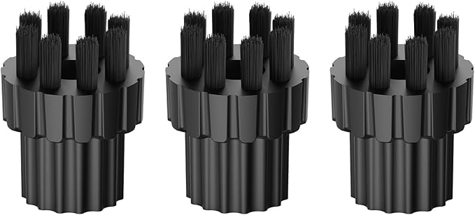 3-Pack Steam Cleaner Replacement Brushes for MG-101, Nylon Scrub Brush for Grout, Floors, Tiles, Sinks, Stains, Door Gaps, Compatible with MG-101 Steam Cleaner for Home Use, Steam Cleaner Accessories