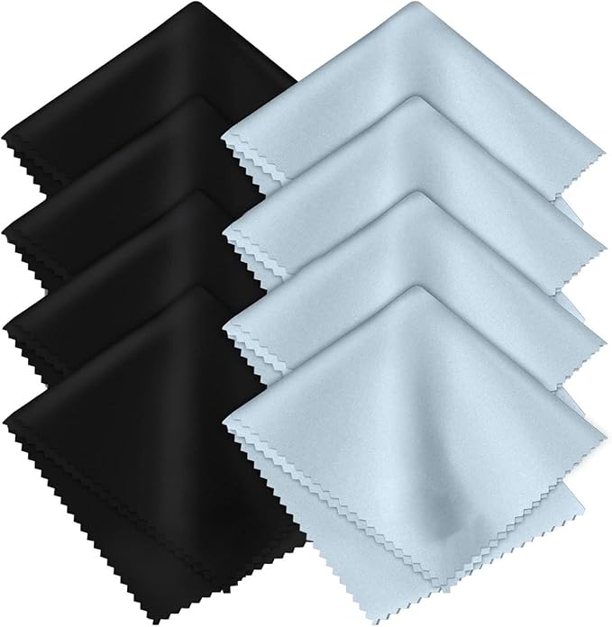 8-Pack Premium Microfiber Cleaning Cloths -Ultra-Soft, Streak-Free, lint-Free, Suitable for Glasses, Screens, Cameras, Mobile Phones,General Soft High-Quality Polishing Cloth and televisions