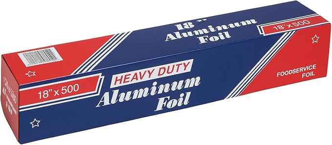 Heavy Duty Silver Aluminum Foil Roll for Food 18 Inches 500 FT Heavy Duty Food Safe Foil Wrap