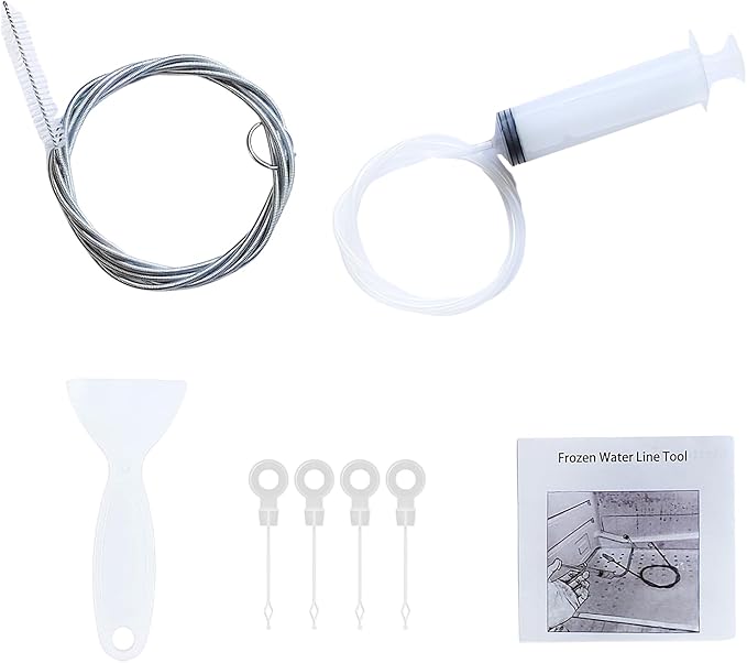8 pcs Fridge Water Line Kit - Reusable & Easy-to-Use Refrigerator Water Line Cleaning Tool for Daily Home Use - Perfect Buddy for Clearing Water Buildup in Fridges and Drinking Water Dispensers