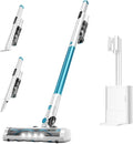 Cordless Stick Vacuum Cleaner with Auto Empty System Self-Charging Base, Powerful Suction for Pet Hair on Carpet & Hardfloor, Lightweight Anti-Tangled Handheld Vacuum, HEPA Filtration, Blue