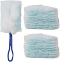 30Pcs Duster Refills, Electrostatic Disposable Dusters for Cleaning with 1 Handle, Thick & Fluffy for Cleaning Electronics, Furniture, Blinds, Ceiling FansDuster Refills