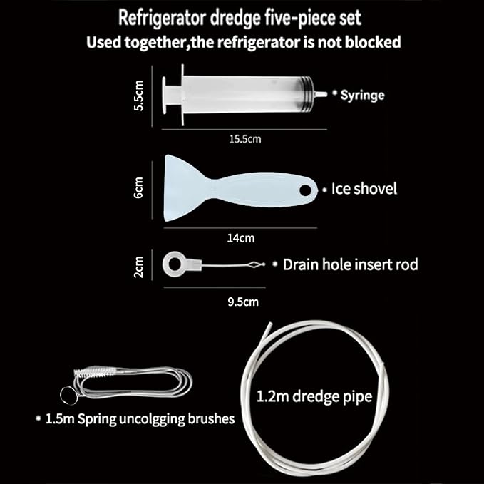8 pcs Fridge Water Line Kit - Reusable & Easy-to-Use Refrigerator Water Line Cleaning Tool for Daily Home Use - Perfect Buddy for Clearing Water Buildup in Fridges and Drinking Water Dispensers