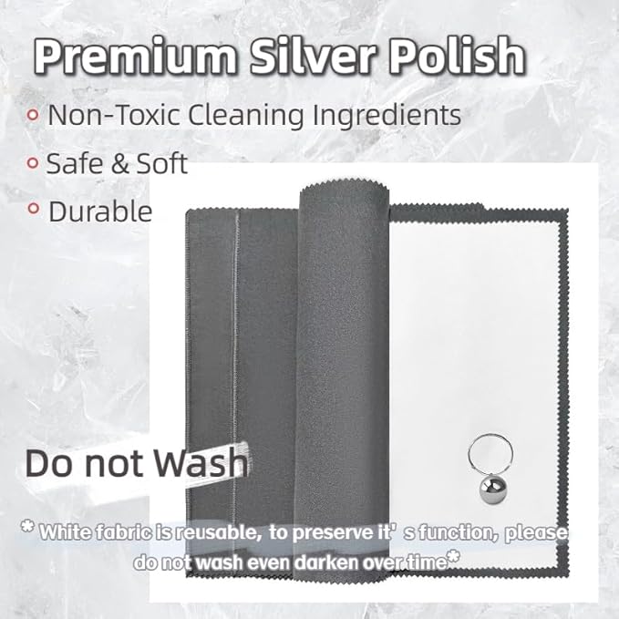 3PCS Silver Polishing Cloth, 11'' x 14'' X-Large PremiumJewelry Cleaning Cloth, Suitable for Gold, Diamonds, Silverware, Platinum, Gemstones & Other Precious Metal Jewelry, Coins