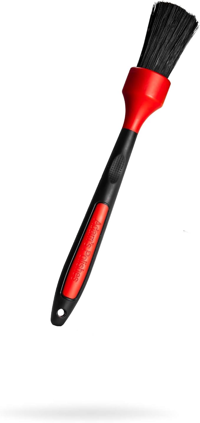 Adam's Polishes Lug Nut Brush - Car Detailing Brush for Wheel Cleaning | Chemical Resistant Bristles Against Tough Acid Wheel Cleaner or Rim Cleaner | Rubberized Wheel Brush for Safe Car Cleaning