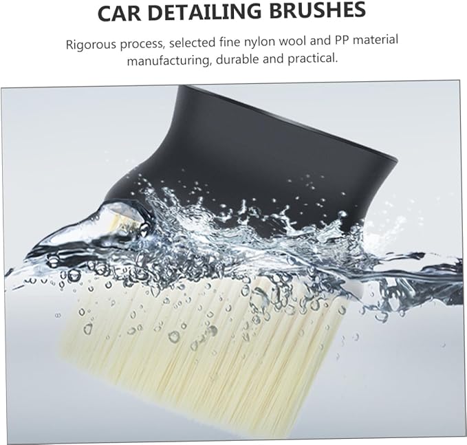 Car Vent Brush Air Vent Cleaning Brush for Interior Detailing Yellow Sturdy Soft Bristles
