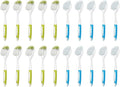 Dish Brush, Dish Scrubber & Kitchen Scrub Brush for Dishes, Pots, Pans, Sink, Cast Iron, Yellow Blue 20 Pack