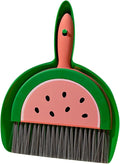 Mini Dustpan and Brush Set, Handheld Portable Compact Dust Pan with Handle,Household Fruit Shape Mini Small Dust Pan and Brush Set for Cleaning Kitchen Camping Sweeping Keyboards Indoor Pet Table