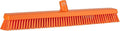 Vikan 31957 24" Heavy-Duty Push Broom, Soft/Stiff, Orange