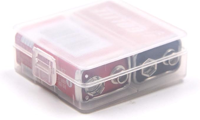 (Pack of 6 9V Battery Storage Case, 9 Volt Battery Storage Box, 9 Volt Battery Storage Organizer for 2 x 9V Battery Container