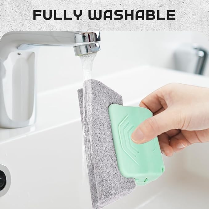 Magic Window Track Cleaner, 2025 Upgraded Handheld Cleaning Brush Set, for Window Slides Grooves, Tile Grout Lines, Shutter Slats, Car AC Vents & Narrow Gaps (Grey 3PCS)