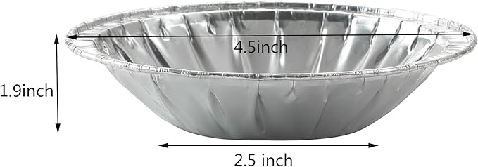 50 Pack - Pie Pans 4 inch,Mini Pie Tins HEAVY-DUTY Disposable Aluminum Foil Tart/pie Pans for Baking Easily Stack & Store, Freeze & Reheat