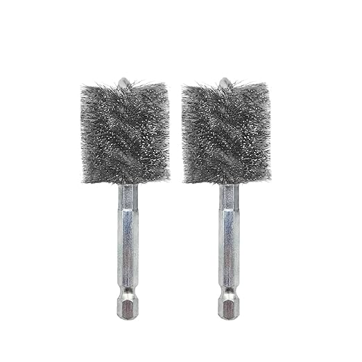 WICKED Professional ID Copper Tube Pipe Cleaner Replacement Brushes (1” (2-Pack))