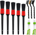 10PCS Car Detailing Brush Set, Vehicle Interior Cleaning Kit Includes Steel Wire and Air Vent Brushes, Automotive Detail Dusting Cleaner Tool Set, Universal for Most Vehicles