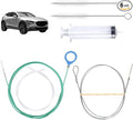 6pcs Sunroof Drain Cleaning Tool, 118in Flexible Long Pipe with Round Handle, 2 Cleaning Brushes, Syringe, Hose & Long Wire Brush for Auto Car Sunroof Drain Cleaner, Gutter Tools