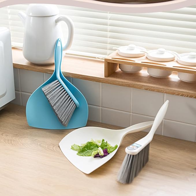Small Broom and Dustpan Set Pan Broom Hand Broom Pan with Brush Set,Handheld Dustpan,Brush Pan for Table,Kitchen,Home