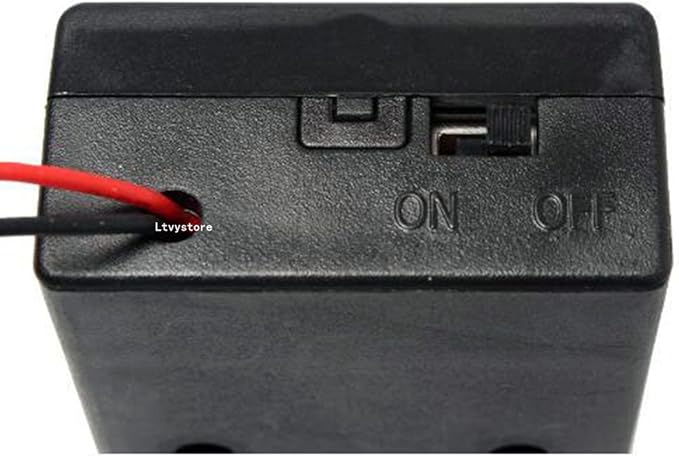 Plastic 18650 Battery Storage Case 2 Slots x 3.7V for 2x18650 Batteries Holder Box Container with ON Off Switch Set of 5