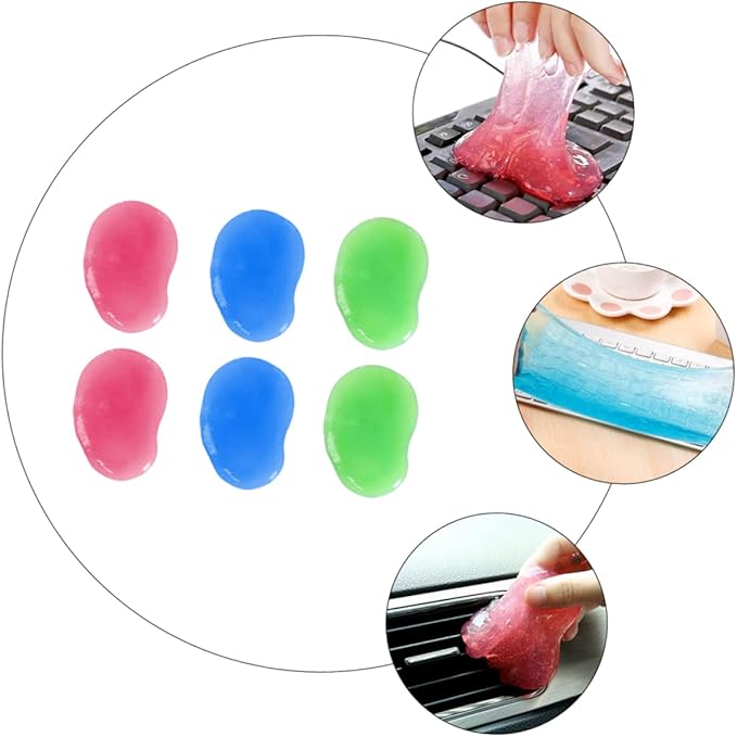 TEHAUX 20pcs Professional Computer Dust Keyboard Cleaning Gel Brush for Electronics