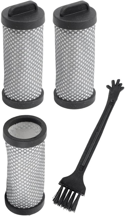 Washable HEPA Filter Replacement for JIGOO T600 Mattress Vacuum Cleaner, 99.97% High Efficiency Filtration with Cleaning Brush, Reusable Plastic and Paper Filters for BedRemoval (4-Pack)