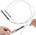 2 PCS Straw Cleaner Brush Extra Long, 39.4 in Extra Long Pipe Cleaners, Black Tube Cleaning Brush for Cleaning Straw, Feeding Tubes, Line and Pump