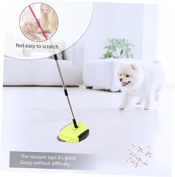 3 1 Hand Push Cleaning Tools for Home Floor Rugs Lazy Dustpan Trash Bin Vacuum Cleaners Non Electric Sweeper Mini Rotary Tool Sweeper Vacuum Brooms to Rotate Cordless Combination