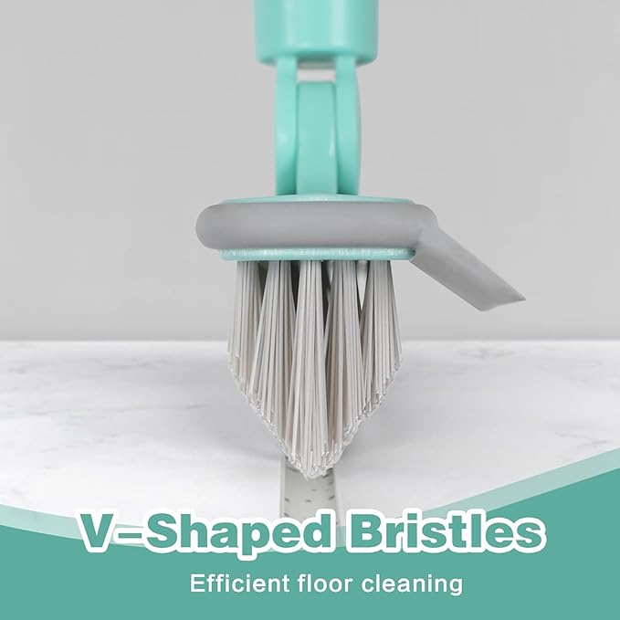 Pool Brush V-Shape Brush with 63" Adjustable Long Handle,Shower Swimming Pool Brush for Glass Doors,Bathroom,Kitchen,Tile,Marble Floors,Deck,Hallways