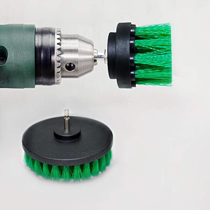 4 Packs Drill Brush Kit, Drill Scrubber Attachment Set for Cleaning Kitchen, Stove, Cabinet, Counter, Carpet, Linoleum