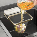 Kitchen Sink Hanging Strainer with 100 Sink Strainer Net Bag, Stainless Steel Corner Sink Basket Holder Mesh Sink Strainers for Kitchen Sink Food Catcher, Sink Trash Catcher for Garbage Leftovers
