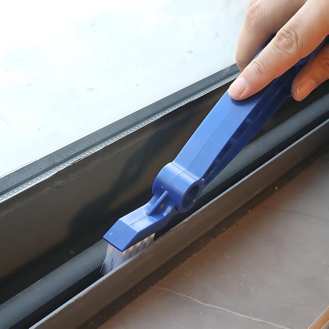 Mini Duster for Car Air Vent, Vehicle Air Conditioner Cleaner & Brush with Cloth for Keyboard, Automotive Dust Collector Cleaning Cloth Tool, Universal for SUV Sedan Truck (Blue)