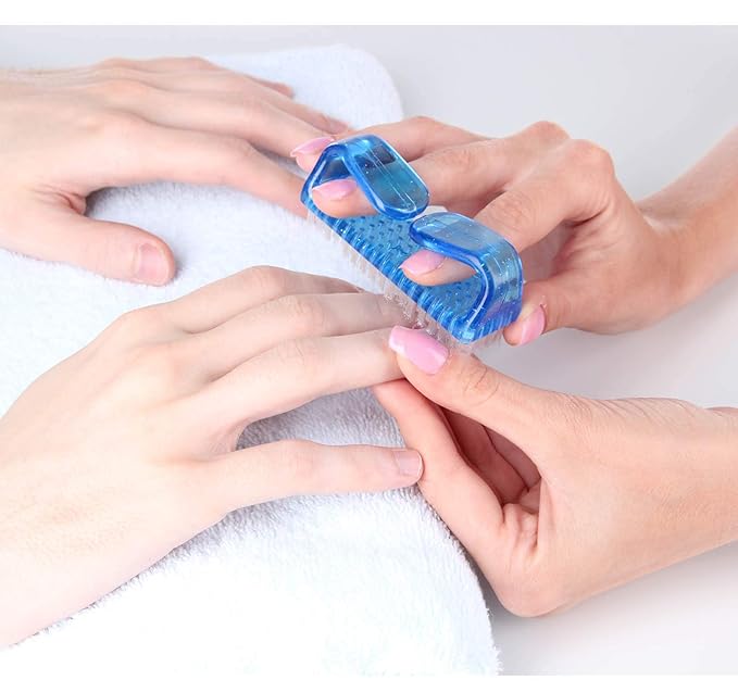 6 Pack Handle Grip Nail Cleaning Brush, Fingernail Brush Cleaner Scrub Brush Kit for Toes Shower and Women & Men & Pets (Color a)