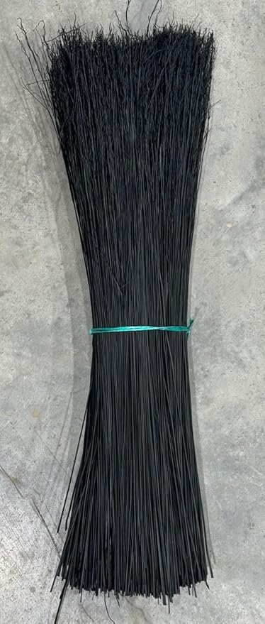 Dyed Broomcorn 20" Hurl for Broom Making and Crafting (Black)