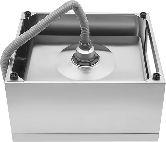 Commercial Floor Mop Sink, 19x 22x12 Inch Utility Room Service Basin Mop sink with Cleaning Tool Rack for Restaurant Kitchen Garage Basement Bathroom Stainless Steel No Baffles