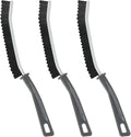 Grey 3pcs Bathroom Crevice Gaps Cleaning Brush Dead Corners Grout Cleaner Scrub Brush Deep Tile Joints - Stiff Angled Bristles for Showers, Bathtubs, Kitchens