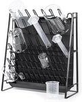 Drying Rack for Lab Glassware and Bottles - Laboratory Draining Dryer Stand for Countertop, Space Saving Steel Wire Frame - Station for Baby Feeding Bottle