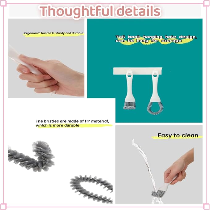 2 Pack Oven, Stove & BBQ Cleaning Brush Set with Scraper Heads, for BBQ Grates, Kitchen Crevices, Oven Racks and Bird Cage Dead Corner Gap Brush