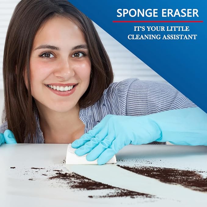 100Pack Magic Sponge Eraser, Extra Large Melamine Foam Sponge, Multi-Functional Household Cleaning Sponges, No Scratch Cleaning Pads for Kitchen, Oven, Bathroom, Bathtub, Sink, Wall, Shoes