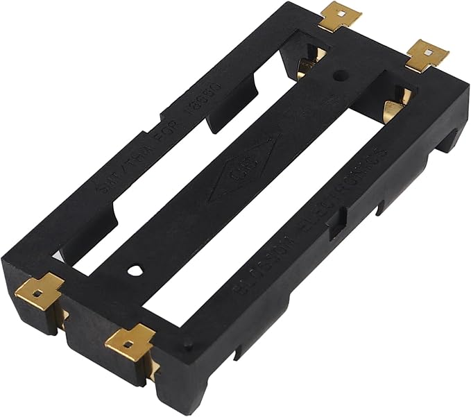6pcs 18650 Battery Holder 2 Slot 3.7V 18650 Battery Clip Holder Box Storage Case with Soldering Pin Copper Contacts for 18650 DIY Charging Power Supply, Electronics Accessories
