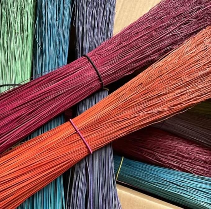 1/2 lb Bundles Broomcorn 16", Hand Dyed and Dried, Broom Straw, Broom Corn and Hurl, Make Your own Broom & Witch Crafts (Fuchsia Pink)