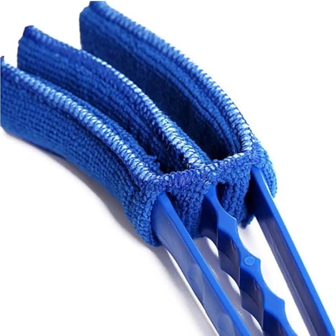 7 Pack Window Blind Cleaner Duster Brush Microfiber Sleeves Replacement Blinds Duster Cover Pad Refills for Blind Cleaner Tools with 3 Layer Arms Dark Blue Color