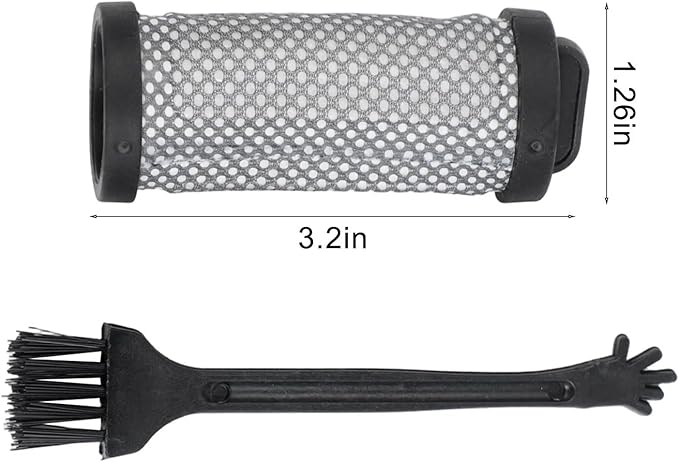 Washable HEPA Filter for JIGOO T600 Vacuum Cleaner - 99.97% Filtration, with Cleaning Brush, Compatible with JIGOO Mattress Vacuum