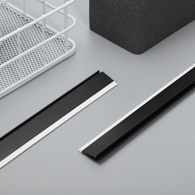 Dustpan Replacement Edge Strips 2 Pack Plastic Rubber Lip for Garbage Shovel 11.41X1.02 Inch Soft Pressing Bar Design for Floor and Corner Cleaning