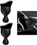 Ziciner 2 PCS Car Detailing Brush, Curved Soft Bristles Auto Removal Dust Collectors, Universal Vehicle Dashboard, Air Conditioner Vents etc Interior Cleaning Tool Accessories (Black/White)