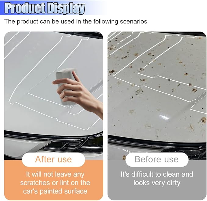Suede Microfiber Applicator Pad, Multi-Purpose Ceramic Spray Coating Sponge Pads, Car Detailing Sponge for Car Paint, Metal, Plastic Trim, Applying Wax, Sealants, Other Conditioners (2PCS)