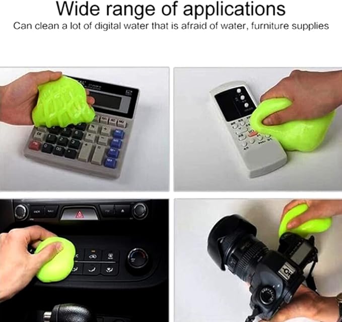 Tyenaza Car Cleaning Gel, Universal Detailing Automotive Dust Cleaning Tools, Car Crevice Cleaner Putty Cleaning Keyboard Cleaner for Car Vents(200g)