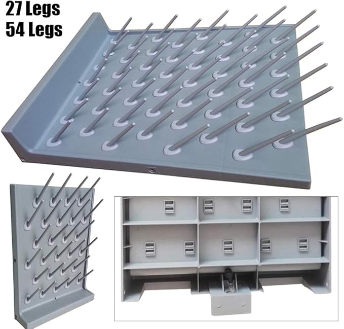 2 Pcs Laboratory Drying Rack, 27 Pegs Lab Supply Pegboard Bench-top/Wall-Mount Laboratory Glassware Built-in Molded Drain Pan Lab Supply Pegboard Detachable Lab Rack for Tube Beaker Flask Dry