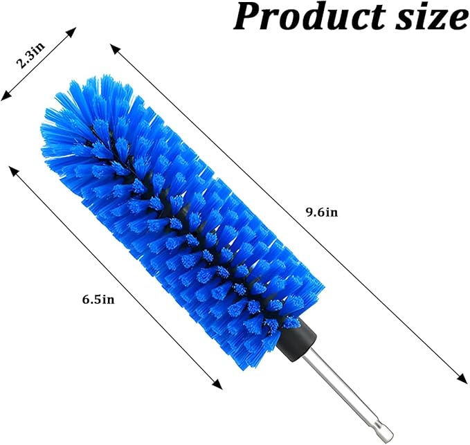 Drill Brush for Car Wheel, Soft No Scratches Vehicle Rim Cleaning Brush for Wheel Rim Engine, Highly Density Automotive Tire Drill Cleaner Tool, Universal for Most Vehicles (Blue)