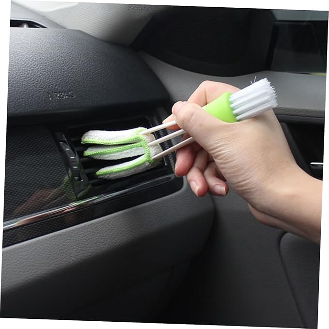 Didiseaon 3pcs Car Air Vent Cleaning Brush Double-Ended Interior Crevice Brush Automotive Air Conditioner Detail Tool for Dashboard and Vent Dust Removal