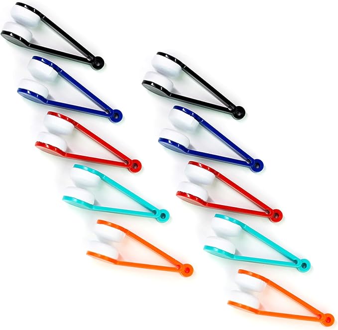Eye Glasses Lens Cleaner Cleaning Brush Tool - Microfiber Mini Sunglasses Cleaner Soft Brush Cleaning Clip 5 Colors (10 Pack)