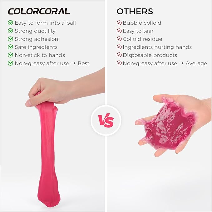 COLORCORAL Cleaning Gel 2Pack for Office Products Cleaning,Keyboard Cleaner Dust Clean Gel for Car Interior Cleaning,Car Putty Reusable Slime goo for Vehicle Vents,Laptop(Navy Blue, Rosed Red)